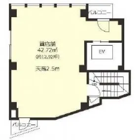 REID-C六本木ビルの基準階図面