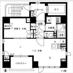ビアンコ四谷ビルの基準階図面