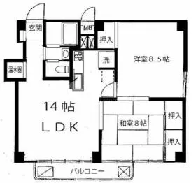 ヴェラハイツ赤坂新坂町ビルの基準階図面