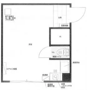 クレール芝ビルの基準階図面