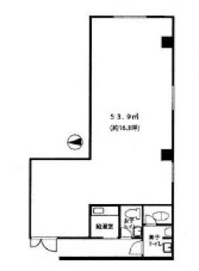 八丁堀平井ビルの基準階図面