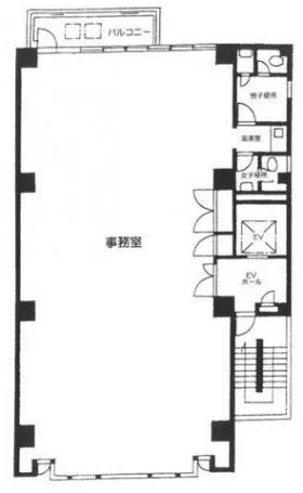 キャナルスクエア芝浦ビルの基準階図面