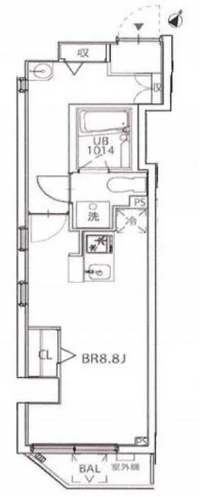 Kukai Terrace 水道橋ビルの基準階図面