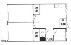 ベルフラワーコーポビルの基準階図面