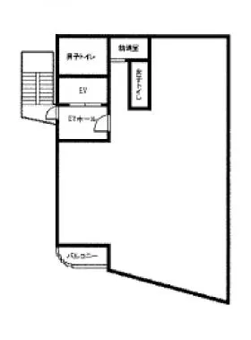 貸事務所ビルの基準階図面