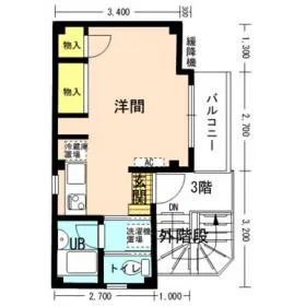 神保町佐藤ビルの基準階図面