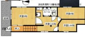 港町13番地ビルの基準階図面