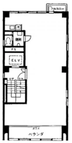 第2猪瀬ビルの基準階図面