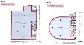 DT外苑ビルの基準階図面