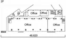 東芝新潟ビルの基準階図面