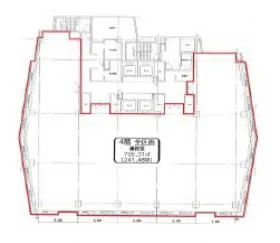 野村不動産四ツ橋ビルの基準階図面