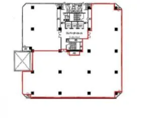 パシフィックマークス肥後橋ビルの基準階図面