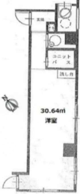 初穂マンション赤坂ビルの基準階図面