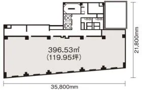 中屋三井ビルディングの基準階図面