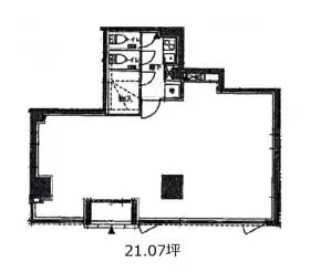 Centregare浜町ビルの基準階図面