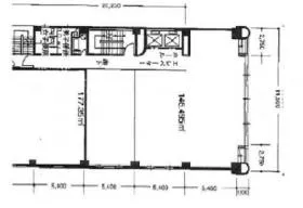 名駅ビルの基準階図面