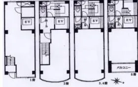 本郷3丁目ビルの基準階図面