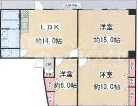 鈴木ビルの基準階図面
