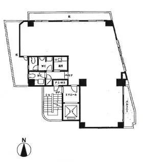 Lulud.T.bldgの基準階図面