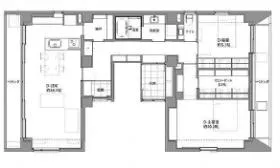 asu apartmentビルの基準階図面