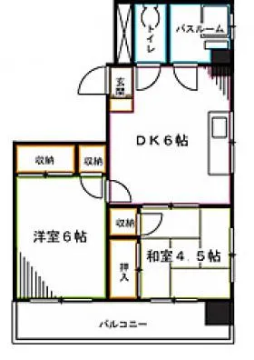 コーポ草間ビルの基準階図面