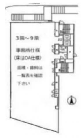 TISビルの基準階図面
