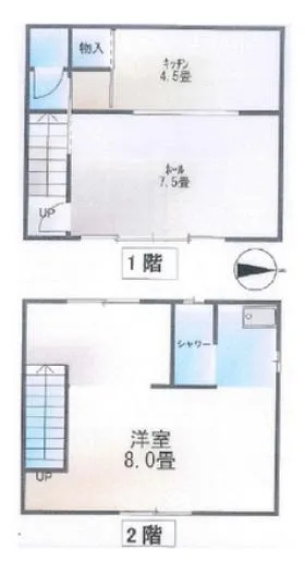 代々木戸建ビルの基準階図面