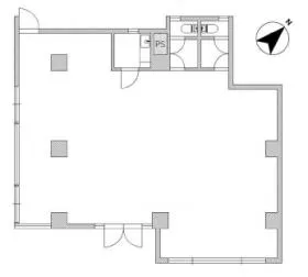 イースト常磐松ビルの基準階図面