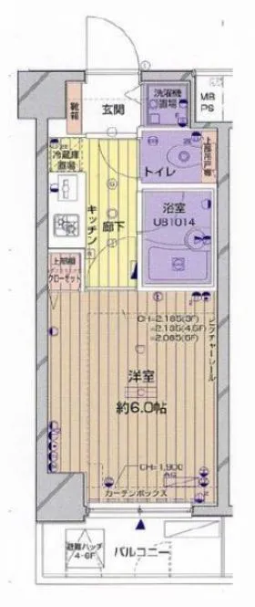 菱和パレス広尾ビルの基準階図面