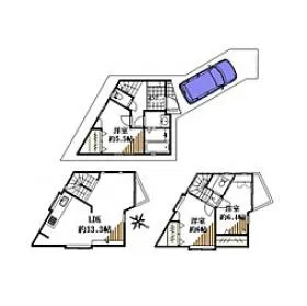 西麻布2丁目戸建ビルの基準階図面