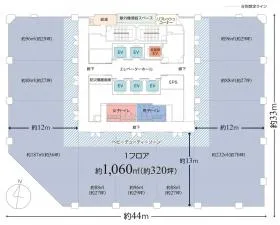 大同生命札幌ビルの基準階図面