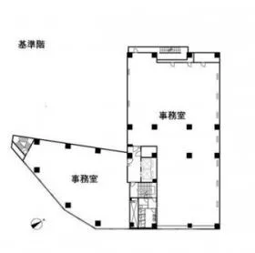 井門名古屋ビルの基準階図面
