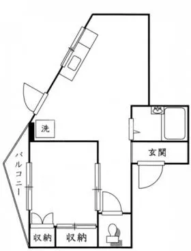 立会川パレスの基準階図面