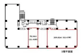 栄センタービルの基準階図面