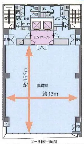 セイコー八重洲通ビルの基準階図面