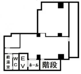 渋谷2丁目ビルの基準階図面