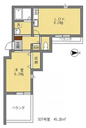 ミヤシタビルの基準階図面