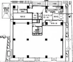 トレステージ目黒ビルの基準階図面