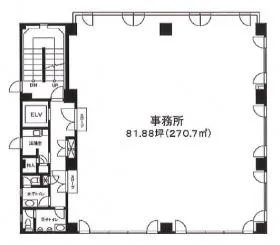 太陽ビルの基準階図面