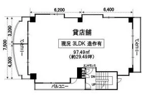 竹下館髙松ビルの基準階図面