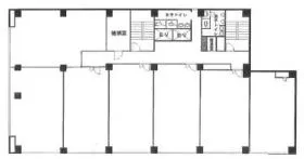 博多駅前第2ビルの基準階図面