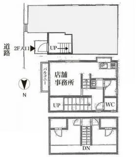 元代々木戸建ビルの基準階図面