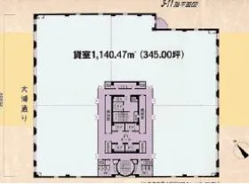 紙与博多ビルの基準階図面