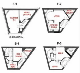 神山町戸建ての基準階図面