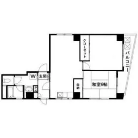 大津屋花二ビルの基準階図面