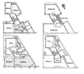 池田山AIDAレジデンスビルの基準階図面