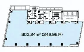 一番町平和ビルの基準階図面