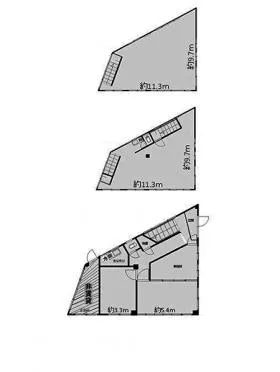 増宮ビルの基準階図面