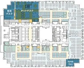 WeWork 神谷町トラストタワーの基準階図面