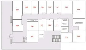 OPEN OFFICE(オープンオフィス)麻布十番の基準階図面